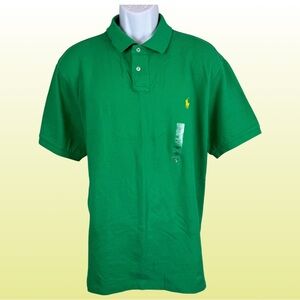 🚨SOLD🚨Polo Ralph Lauren Custom Fit Green 100% Cotton Polo Shirt Yellow Pony